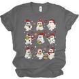 Santa Ghost Reading Books Christmas Library Teacher Unisex Jersey T-Shirt Santa Ghost Reading Books Christmas Library Teacher Unisex Jersey T-Shirt