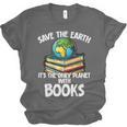 Save The Earth It’s The Only Planet With Books Unisex Jersey T-Shirt