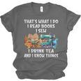 Sewing Reading Books Drinking Tea Sew Sewist Unisex Jersey T-Shirt