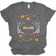 Skeleton Heart Read Reading Book Librarian Halloween Women Unisex Jersey T-Shirt Skeleton Heart Read Reading Book Librarian Halloween Women Unisex Jersey T-Shirt
