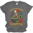 Skeleton Read Book Just One More Chapter Floral Book Lover Unisex Jersey T-Shirt Skeleton Read Book Just One More Chapter Floral Book Lover Unisex Jersey T-Shirt