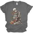 Skeleton Reading Book Halloween Bookworm Bibliophile Reader Unisex Jersey T-Shirt Skeleton Reading Book Halloween Bookworm Bibliophile Reader Unisex Jersey T-Shirt