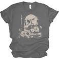 Skull Books Flowers Goth Reader Grunge Dark Alt Aesthetic Unisex Jersey T-Shirt