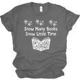 Snow Many Books Snow Little Time Reading Christmas Book Club Unisex Jersey T-Shirt