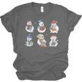 Snowman Reading Book Santa Christmas Bookish Teacher Unisex Jersey T-Shirt