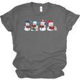 Snowman Reading Books Teacher Librarian Bookworm Christmas Unisex Jersey T-Shirt