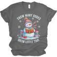 Snowman Reading Snow Many Books Snow Little Time Winter Unisex Jersey T-Shirt