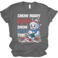 Snowman Winter Snow So Many Books Christmas Snow Little Time Unisex Jersey T-Shirt
