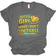 Softball Just A Girl Comic Book Style Graphic For Teens Unisex Jersey T-Shirt Softball Just A Girl Comic Book Style Graphic For Teens Unisex Jersey T-Shirt