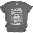 Somewhere Between a Book And a Nap – Cozy Reading Unisex Jersey T-Shirt