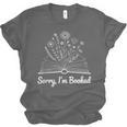 Sorry I'm Booked Floral Book Love Cozy Bookworm Reading Unisex Jersey T-Shirt Sorry I'm Booked Floral Book Love Cozy Bookworm Reading Unisex Jersey T-Shirt