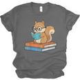 Squirrel Reading Book Glasses Bookworm Librarian Unisex Jersey T-Shirt Squirrel Reading Book Glasses Bookworm Librarian Unisex Jersey T-Shirt