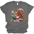 Squirrel Reading a Book Lover Bookworm Unisex Jersey T-Shirt