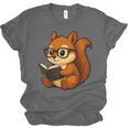 Squirrel Reading Book Lover Unisex Jersey T-Shirt