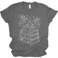 Stack Of Books And Dragons Bookworm Fantasy Books Lover Unisex Jersey T-Shirt Stack Of Books And Dragons Bookworm Fantasy Books Lover Unisex Jersey T-Shirt