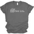 Stack Of Books Get Lit Book Reading Reader Unisex Jersey T-Shirt Stack Of Books Get Lit Book Reading Reader Unisex Jersey T-Shirt