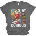 Stay Curious Monkey Reading Book Lover Bookworm Unisex Jersey T-Shirt Stay Curious Monkey Reading Book Lover Bookworm Unisex Jersey T-Shirt