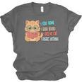 Stay Home Read Books Pet My Cat Regret Nothing Cats Book Unisex Jersey T-Shirt