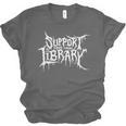 Support Your Local Library Horror Bookworm Unisex Jersey T-Shirt