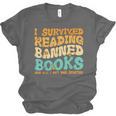 I Survived Reading Banned Books Read Librarian Men Women Unisex Jersey T-Shirt I Survived Reading Banned Books Read Librarian Men Women Unisex Jersey T-Shirt
