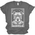 Tarot Card Vintage Pit Bull Pittie Dog Book Lover The Reader Unisex Jersey T-Shirt Tarot Card Vintage Pit Bull Pittie Dog Book Lover The Reader Unisex Jersey T-Shirt