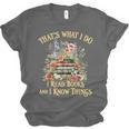 That's What I Do I Read Books And I Know Things Book Floral Unisex Jersey T-Shirt