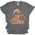 Turkey Read Books Reading Fall Thanksgiving Teacher Unisex Jersey T-Shirt