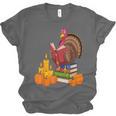 Turkey Reading Books Fall Thanksgiving Teacher Book Unisex Jersey T-Shirt Turkey Reading Books Fall Thanksgiving Teacher Book Unisex Jersey T-Shirt
