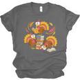 Turkey Reading Books Fall Thanksgiving Teacher Librarian Unisex Jersey T-Shirt Turkey Reading Books Fall Thanksgiving Teacher Librarian Unisex Jersey T-Shirt