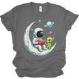 UFO Alien Astronaut Reading Book In Space Unisex Jersey T-Shirt