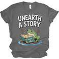 Unearth a Story Frog Reading a Book Summer 2026 Unisex Jersey T-Shirt Unearth a Story Frog Reading a Book Summer 2026 Unisex Jersey T-Shirt