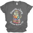 Unearth a Story Summer Reading 2026 Book Lover Dino Fun Unisex Jersey T-Shirt Unearth a Story Summer Reading 2026 Book Lover Dino Fun Unisex Jersey T-Shirt