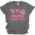 Valentine Day Book Read Your Heart Out Lovers Teacher Kids Unisex Jersey T-Shirt