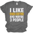 Video Editor Introvert Editing Production Filmmaking Job Unisex Jersey T-Shirt