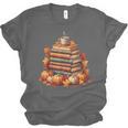 Vintage Autumn Books Pumpkin Coffee Book Lover Reading Unisex Jersey T-Shirt