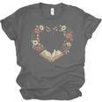 Vintage Book Lover Valentine Heart Unisex Jersey T-Shirt