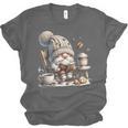 Vintage Cute Gnome Reading Book Coffee Cute Gnome Graphic Unisex Jersey T-Shirt