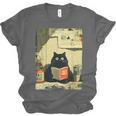 Vintage Japanese Cat Book Lovers Librarian Cat Dad Teacher Unisex Jersey T-Shirt Vintage Japanese Cat Book Lovers Librarian Cat Dad Teacher Unisex Jersey T-Shirt