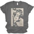 Vintage Vampire Bat Vampire Pin Up Girl Horror Comic Book Unisex Jersey T-Shirt