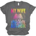 My Wife Is My Favorite Author Book Writer Writing Husband Unisex Jersey T-Shirt