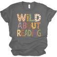 Wild About Reading Book Animal Children's Book Lover Teacher Unisex Jersey T-Shirt Wild About Reading Book Animal Children's Book Lover Teacher Unisex Jersey T-Shirt