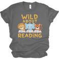 Wild About Reading Cute Animal Book Lover Kids Unisex Jersey T-Shirt