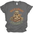 Wild About Reading Sloth Coffee Teacher Book Lover Unisex Jersey T-Shirt Wild About Reading Sloth Coffee Teacher Book Lover Unisex Jersey T-Shirt