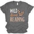 Wild About Reading Teacher Books Reader Lovers Leopard Zebra Unisex Jersey T-Shirt
