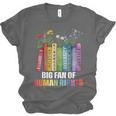 Women Floral Book Big Fan Of Human Rights Liberal Protest Unisex Jersey T-Shirt Women Floral Book Big Fan Of Human Rights Liberal Protest Unisex Jersey T-Shirt