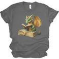 Women's Dragon Bookworm Reading Book Graphic Unisex Jersey T-Shirt Women's Dragon Bookworm Reading Book Graphic Unisex Jersey T-Shirt