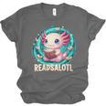 Women's Readsolotl Kawaii Axolotl Reading Book Lover Unisex Jersey T-Shirt