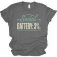 Women's Social Battery 3 Introvert Sarcasm Unisex Jersey T-Shirt