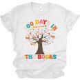 100 Days In The Books Reading Teacher 100th Day Of School Premium Unisex Jersey T-Shirt