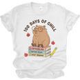 100 Days Of Chill Cute Capybara School Book Lover Unisex Jersey T-Shirt